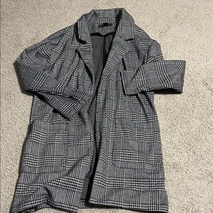 Love Tree Black and White Houndstooth Jacket